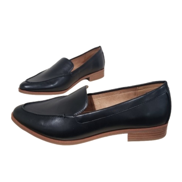 Aerosoles Everest Loafers Size 9.5 black Almond Toe Slip on Shoes Classy Casual - Picture 1 of 14